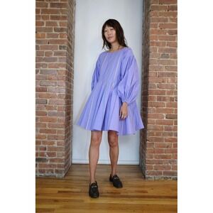 NWT Rujuta Sheth x Free People Lucy Mini Dress Lavender Piping Balloon Sleeve L